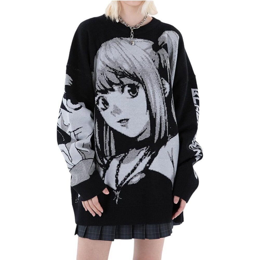 Gothic Sweater Women Acrylic Oversized Long Sleeve Streetwear